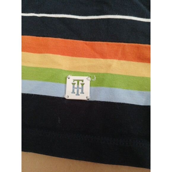 Tommy Hilfiger T Shirt Dress Womens M Blue Striped Nautical Maritime Preppy - Picture 5 of 8